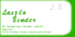 laszlo binder business card