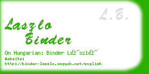 laszlo binder business card